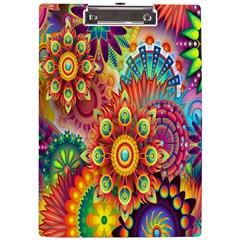 Mandalas Colorful Abstract Ornamental A4 Clipboard by artworkshop