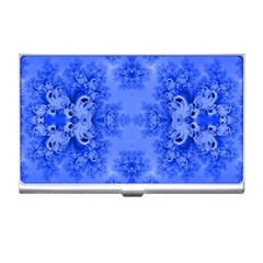 Blue Sky Over The Bluebells Frost Fractal Business Card Holder by Artist4God