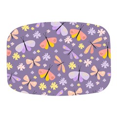 Vector-seamless-pattern-with-butterflies-beetles Mini Square Pill Box by Jancukart