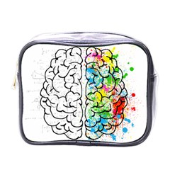 Brain-mind-psychology-idea-drawing Mini Toiletries Bag (one Side) by Jancukart