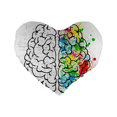 Brain-mind-psychology-idea-drawing Standard 16  Premium Heart Shape Cushions by Jancukart