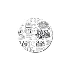 Vintage Coffee-tea-cafe-hamburger-menu-coffee-shop-menu Golf Ball Marker (4 Pack) by Jancukart