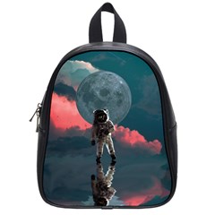 Astronaut-moon-space-nasa-planet School Bag (small) by Jancukart