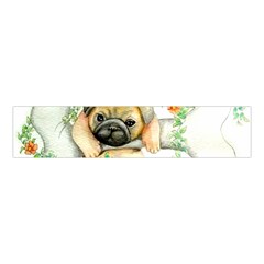 Pug-watercolor-cute-animal-dog Velvet Scrunchie by Jancukart