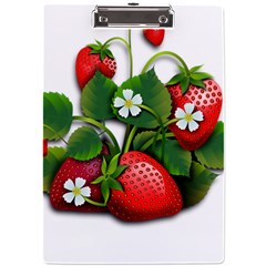 Strawberries-fruits-fruit-red A4 Clipboard by Jancukart