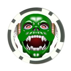 Monster-mask-alien-horror-devil Poker Chip Card Guard by Jancukart