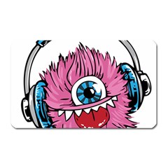 Monster-headphones-headset-listen Magnet (rectangular) by Jancukart