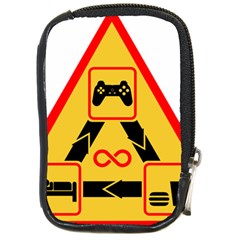 Gamer-geek-video-game-sign-fan Compact Camera Leather Case by Jancukart