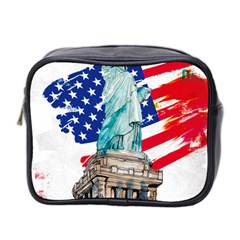 Statue Of Liberty Independence Day Poster Art Mini Toiletries Bag (two Sides) by Jancukart