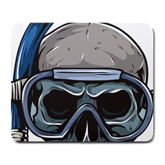 Skull-underwater-diving-skeleton-diving-head Large Mousepads by Jancukart