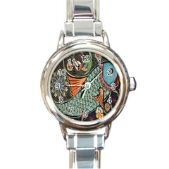 Mosaic Round Italian Charm Watch by artworkshop