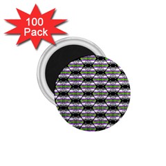 Hackers Town Void Mantis Hexagon Agender Nine 9 Stripe Pride Flag 1 75  Magnets (100 Pack)  by WetdryvacsLair