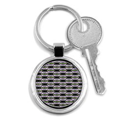 Hackers Town Void Mantis Hexagon Agender Nine 9 Stripe Pride Flag Key Chain (round) by WetdryvacsLair