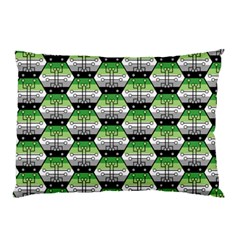 Hackers Town Void Mantis Hexagon Aromantic Pride Flag Pillow Case by WetdryvacsLair