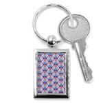 Hackers Town Void Mantis Hexagon Bigender Seven 7 Stripe Pride Flag Key Chain (Rectangle) Front