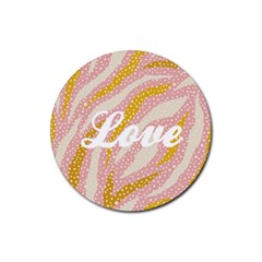 Tropical Polka Plants 7 Drink Coaster (round) by flowerland