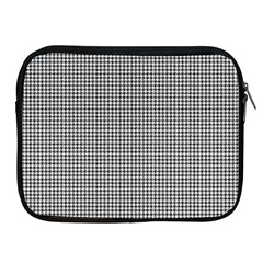 Soot Black And White Handpainted Houndstooth Check Watercolor Pattern Apple Ipad 2/3/4 Zipper Cases by PodArtist