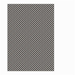 Small Black And White Watercolor Checkerboard Chess Small Garden Flag (two Sides) by PodArtist