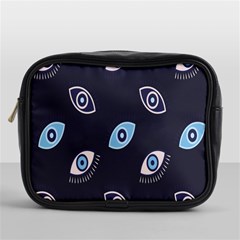 Eyes Evil Eye Blue Pattern Design Mini Toiletries Bag (one Side) by artworkshop