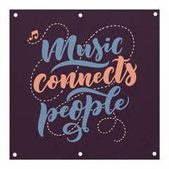 Music Connects People Banner And Sign 3  X 3  by NiOng