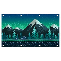 Pixel Mounains Banner And Sign 7  X 4  by NiOng