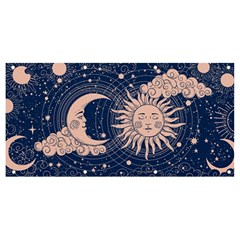 Crescent Moon And Sun Banner And Sign 8  X 4  by NiOng