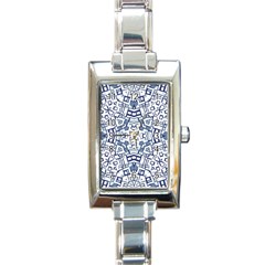 Blue-design Rectangle Italian Charm Watch by nateshop