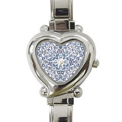 Blue-design Heart Italian Charm Watch by nateshop