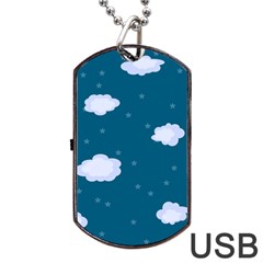 Clouds Dog Tag Usb Flash (two Sides) by nateshop