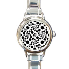 Dot Round Italian Charm Watch by nateshop