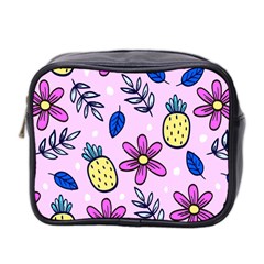 Flowers Purple Mini Toiletries Bag (two Sides) by nateshop