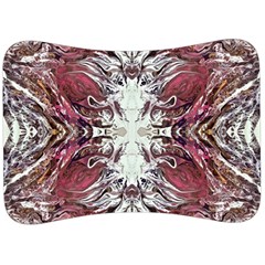 Pink On Gold Symmetry Velour Seat Head Rest Cushion by kaleidomarblingart