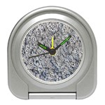 Cracked Texture Print Travel Alarm Clock Front