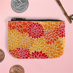 Background Colorful Floral Mini Coin Purse by artworkshop