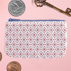 Pattern Christmas Pattern Red Stars Large Coin Purse by Sapixe