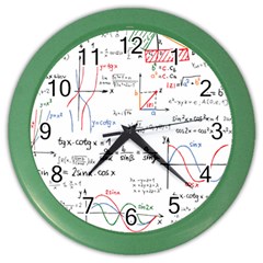 Math Formula Pattern Color Wall Clock by Sapixe