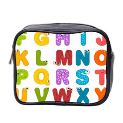 Vectors Alphabet Eyes Letters Funny Mini Toiletries Bag (two Sides) by Sapixe