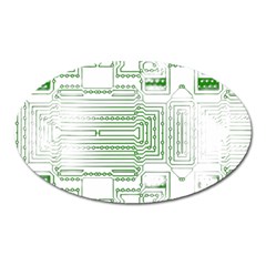 Circuit Board Oval Magnet by Sapixe