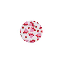 Pink Watermeloon 1  Mini Buttons by Sapixe