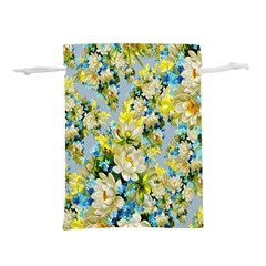 Background-flower White Lightweight Drawstring Pouch (m) by nateshop