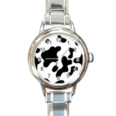 Cow Pattern Round Italian Charm Watch by BangZart