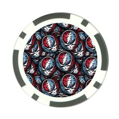 Grateful Dead Pattern Poker Chip Card Guard by Jancukart