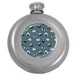 Sushi Pattern Round Hip Flask (5 oz) Front