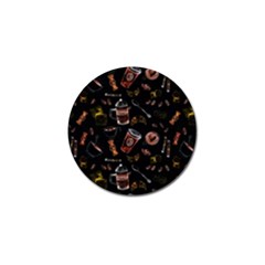 Coffee Watercolor Background Golf Ball Marker by Amaryn4rt