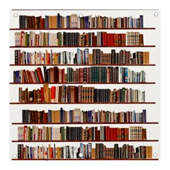 Books Shelves Bookshelves Bookcase 634 Banner And Sign 3  X 3  by Wegoenart