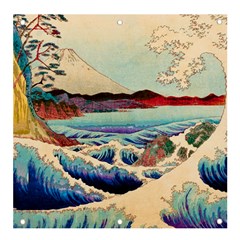 Wave Japanese Mount Fuji Banner And Sign 4  X 4  by Wegoenart