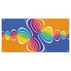 Illustration Abstract Background Pattern Rainbow Color Banner And Sign 8  X 4  by Wegoenart