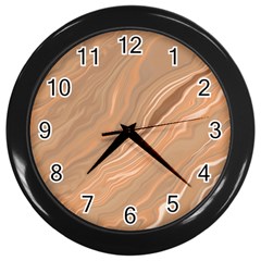 Abstract Marble Effect Earth Stone Texture Wall Clock (black) by Wegoenart