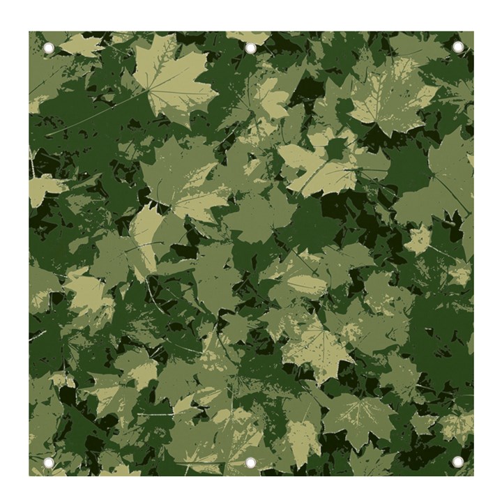 Green Leaves Camouflage Pattern Banner and Sign 4  x 4 