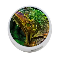 Chameleon Reptile Lizard Animal 4-port Usb Hub (two Sides) by Wegoenart